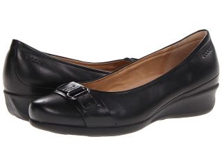 ECCO Abelone Buckle Womens Wedge Shoes (Black)