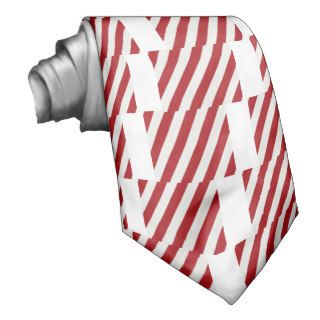 Cardinal and White Masculine Design for Him Neckties