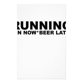 Running Pain Now Beer Later T Shirts.png Personalized Stationery