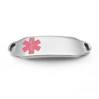 MyIDDr   Medical Alert Identification Tag, Can be Attached to an ID Bracelet, Pink Symbol Jewelry