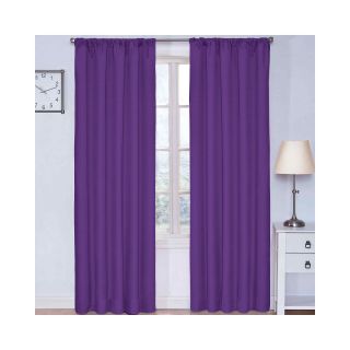 Eclipse Kids Kendall Rod Pocket Blackout Curtain Panel, Purple