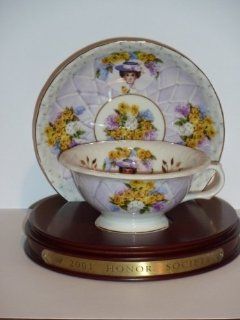 2001 AVON MRS P. F. E. ALBEE HONOR SOCIETY CUP AND SAUCER  Drinkware Cups With Saucers  
