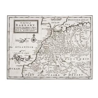 Hermann Moll Map Of Western Barbary, 1720 Canvas Art