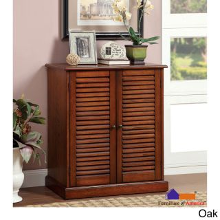 Furniture Of America Furniture Of America Delza 5 shelf Shoe Cabinet Oak Size No Drawers