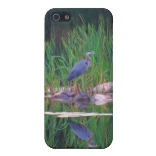 Blue Heron Painting Animal iPhone 4 Speck Case iPhone 5 Cases