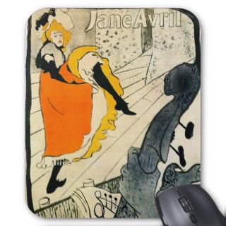 Lautrec Jane Avril Dancing the Can Can Mousepads