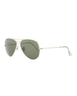 Original Aviator Polarized Sunglasses, Green   Ray Ban