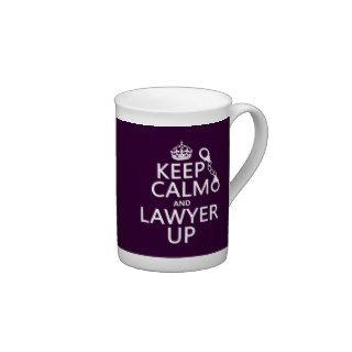 Keep Calm and Lawyer Up (any color) Porcelain Mugs