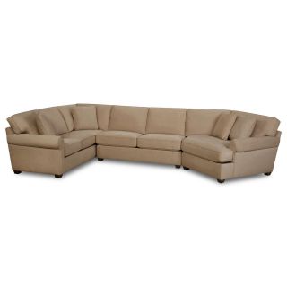 Possibilities Roll Arm 3 pc. Left Arm Sofa Sectional, Latte