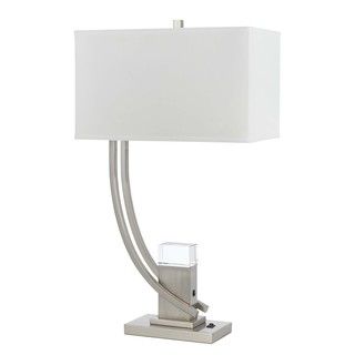 Cal Lighting Scaffold Metal/crystal Table Lamp With 1 watt Led Night Light