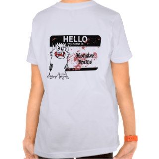 Hello My Name Is Monster Brains Kids T Shirts