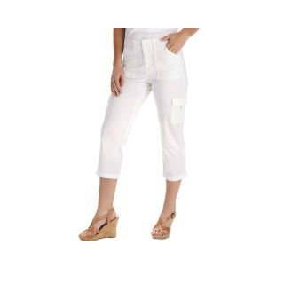 Lee Kendall Easy Fit Capris, White, Womens