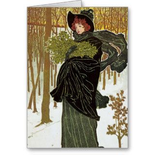 Art Nouveau Christmas Card