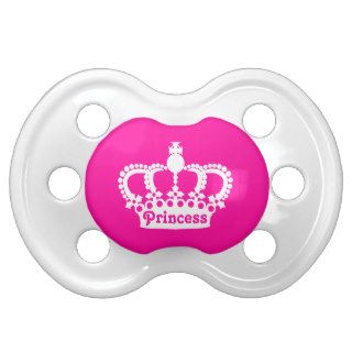 Hot pink princess crown pacifier