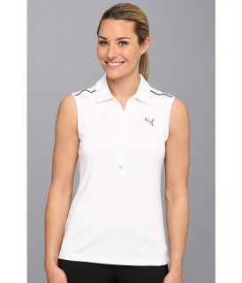 PUMA Golf Tech Sleeveless Polo 14 Womens Sleeveless (White)