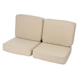 Kokomo Teak Outdoor Loveseat Back/ Seat Cushion Set Outdoor Cushions & Pillows