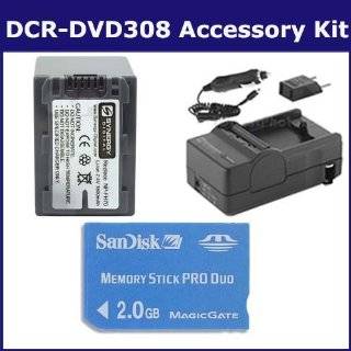   Sony DCR DVD308 Camcorder Accessory Kit includes SDM 109 Charger, SDMSPD 2048 A11 Memory Card, SDNPFH70 Battery  Digital Camera Accessory Kits  Camera & Photo