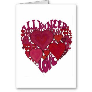 All You Need Is Love Heart Card