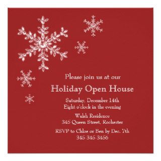 Holiday Glamour Open House Invitation (red)