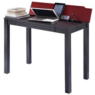 Altra Parsons Style Flip Up Desk 9395096 Finish  Black Oak/Red Inside