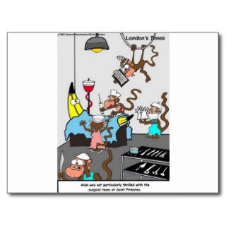 Doctors Monkeying Around Funny Gifts & Tees Post Cards