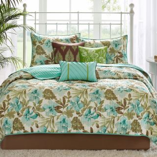 Madison Park Barbados 6 pc. Quilted Coverlet Set, Teal