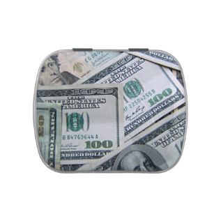 Money Hundred Dollar Bills Candy Tin