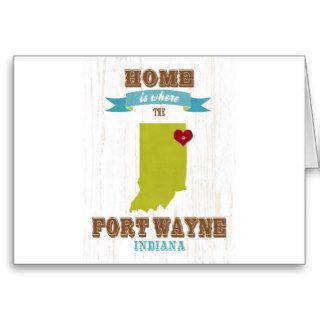 Fort Wayne, Indiana Map – Home Is Where The Heart Cards
