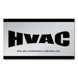 HVAC Technician Black/Platinum Business Card Template