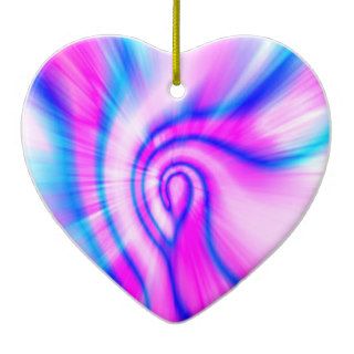 Pink White Blue Abstract Ornament