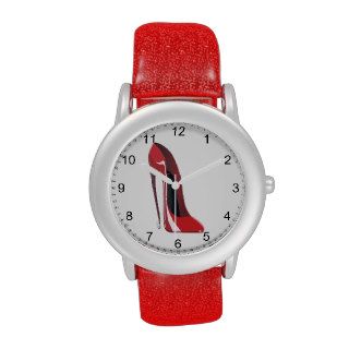 Crazy Heel Red Stiletto Shoe Art Watch