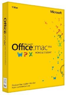 Office Mac Home & Student 2011 Key Card (1PC/1User) Software