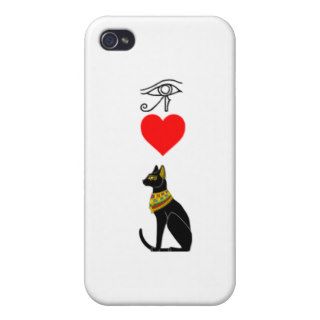 I Heart Pussy_Cat, Egyptian Hieroglyphics iPhone 4/4S Covers