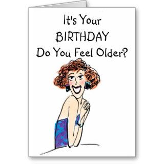 A Humorous Birthday Card Woman