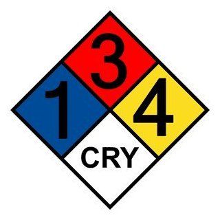 NFPA 704 1 3 4 Cry Sign NFPA PRINTED 134CRY NFPA Diamonds  Message Boards 