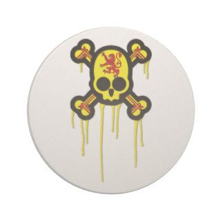 Scottish Punk Skull Beverage Coaster