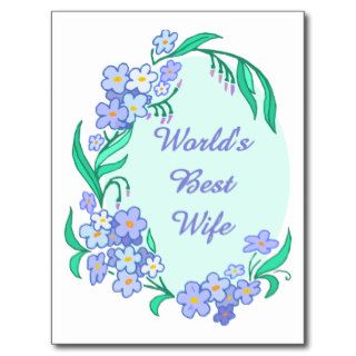 World's Best Wife Gifts and Tees Post Cards