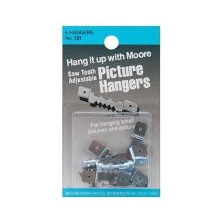 Bulk Buy Moore Push Pin Saw Tooth Adjustable Picture Hangers 5/Pkg 121 (12 Pack)   Picture Hanging Hardware