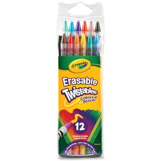 Crayola Twistables Erasable Colored Pencils 12 Assorted Colors/Pack Crayola Colored Pencils