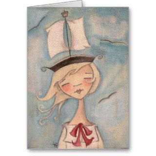 She Dreamed of Adventure   Greeting Card