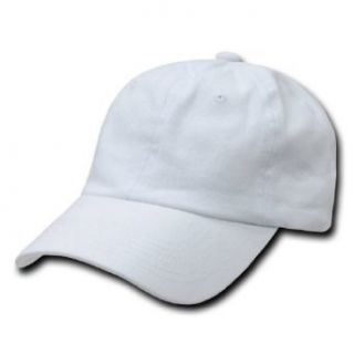Decky Polo Style Unstructured Low Profile Flex Baseball Cap (One Size, White) Clothing
