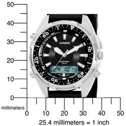 Casio Men's Analog/ Digital Diver Black Resin Watch Casio Men's Casio Watches