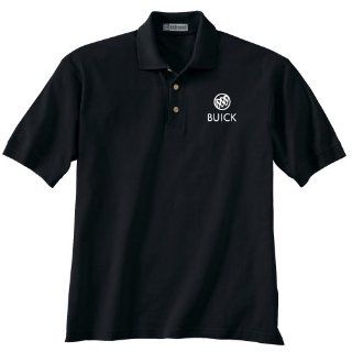 Buick BLM 215LGBLK Black Large Men's Cotton Pique Polo Shirt Automotive
