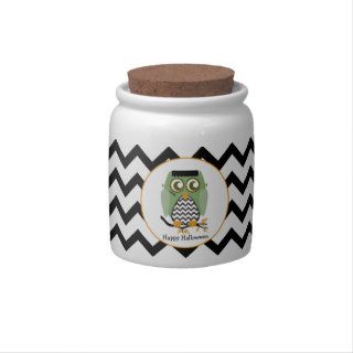 Owl   Enstein's Monster Chevron Candy Jar