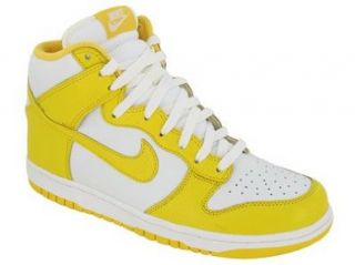 Nike Dunk High Sail White/Yellow Summer Fashion Trainers Sneakers Men Shoes (9.5) Shoes