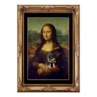 Mona Lisa and Her Rottweiler Print