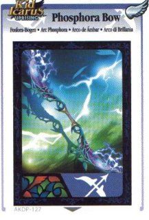 Kid Icarus Uprising AKDP 127   Phosphora Bow Silver Wing Rare Card [Toy] Toys & Games