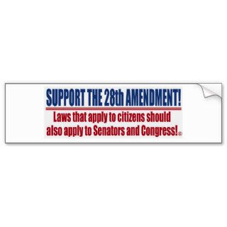 Support the 28th Amendment Bumper Stickers