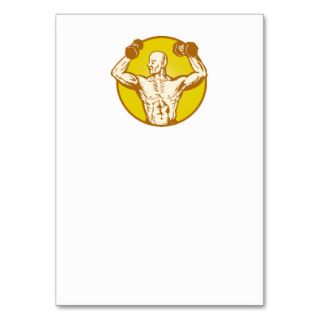 male human anatomy body builder flexing muscle business card templates