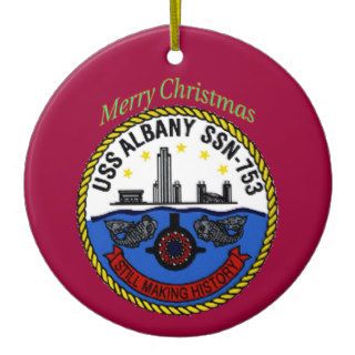 USS Albany SSN 753  Christmas Ornament